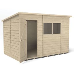 Forest  10' x 6' (Nominal) Pent Overlap Timber Shed with Assembly