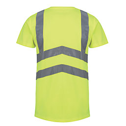 Regatta Pro Short Sleeve Hi-Vis T-Shirt Yellow / Navy Large 43" Chest