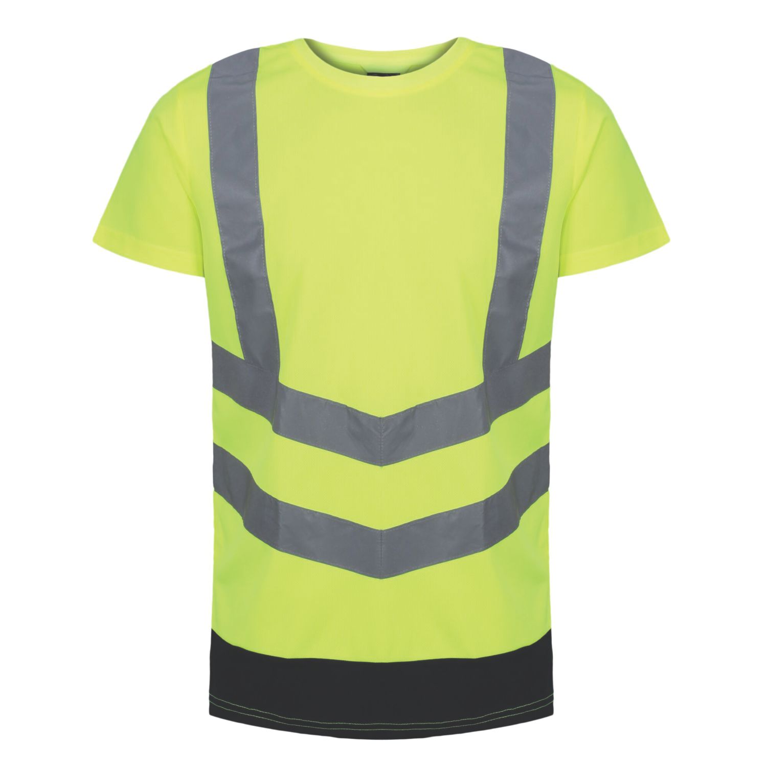 Regatta Pro Short Sleeve Hi-Vis T-Shirt Yellow/Navy Large 43" Chest (722JW)