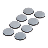 Fix-O-Moll Grey Round Self-Adhesive Easy Gliders 25 x 25mm 8 Pack