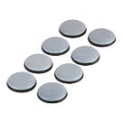 Fix-O-Moll Grey Round Self-Adhesive Easy Gliders 25mm x 25mm 8 Pack