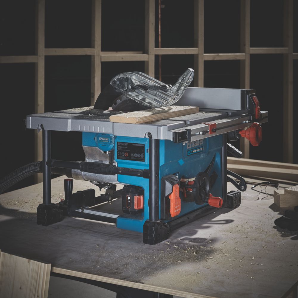 Erbauer ETS18-Li-210 18V Li-Ion EXT 210mm Brushless Cordless Table Saw -  Bare - Screwfix