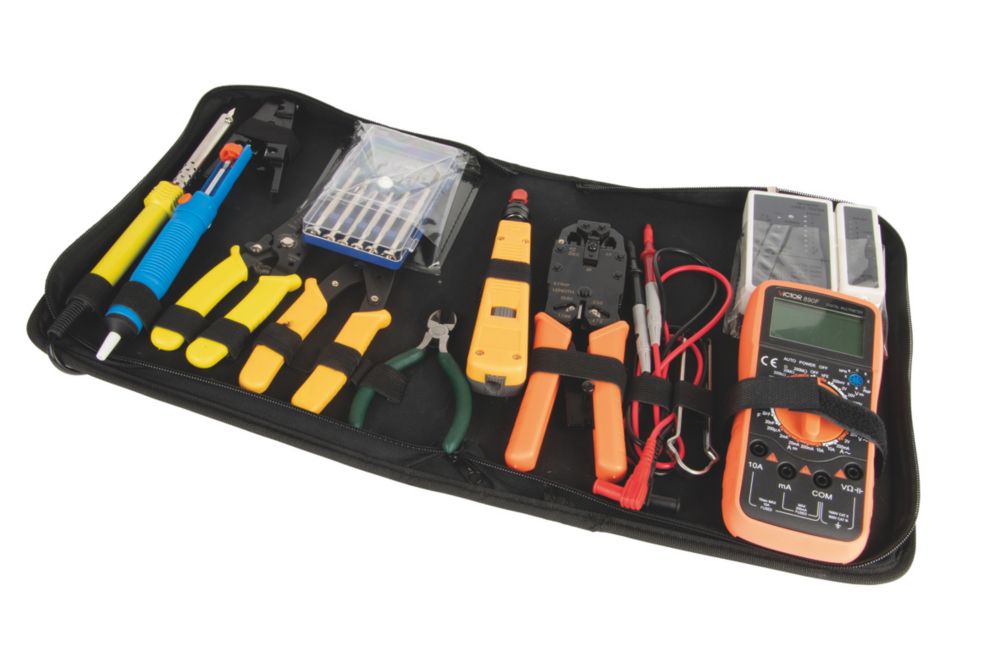 Labgear Network & Telephone Toolkit 18 Piece Set - Screwfix