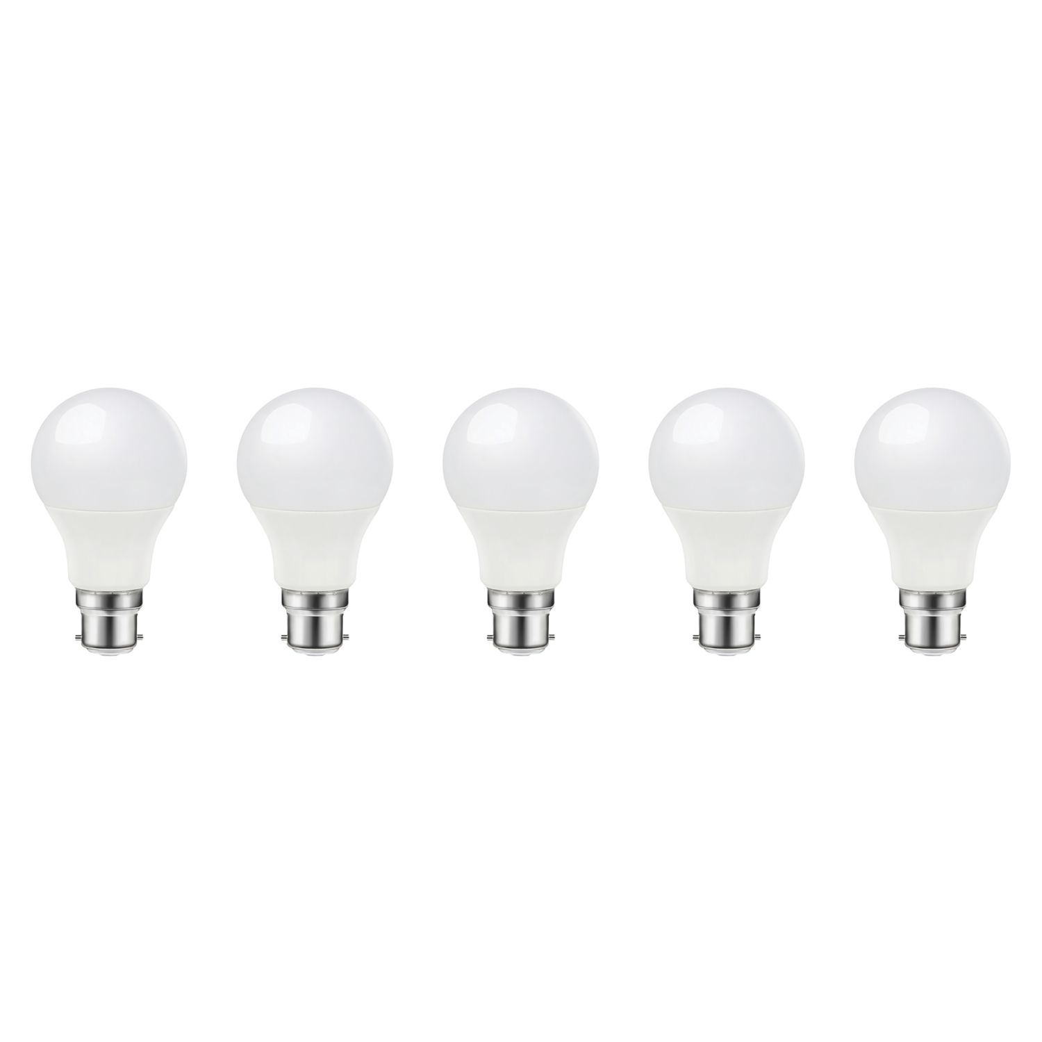LAP B22 A60 LED Light Bulb 806lm 7.3W 5 Pack (722PP)