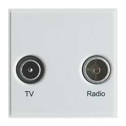 Contactum Media Modular Coaxial TV / FM Socket White