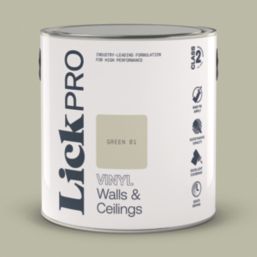 LickPro  2.5Ltr Green 01 Vinyl Matt Emulsion  Paint