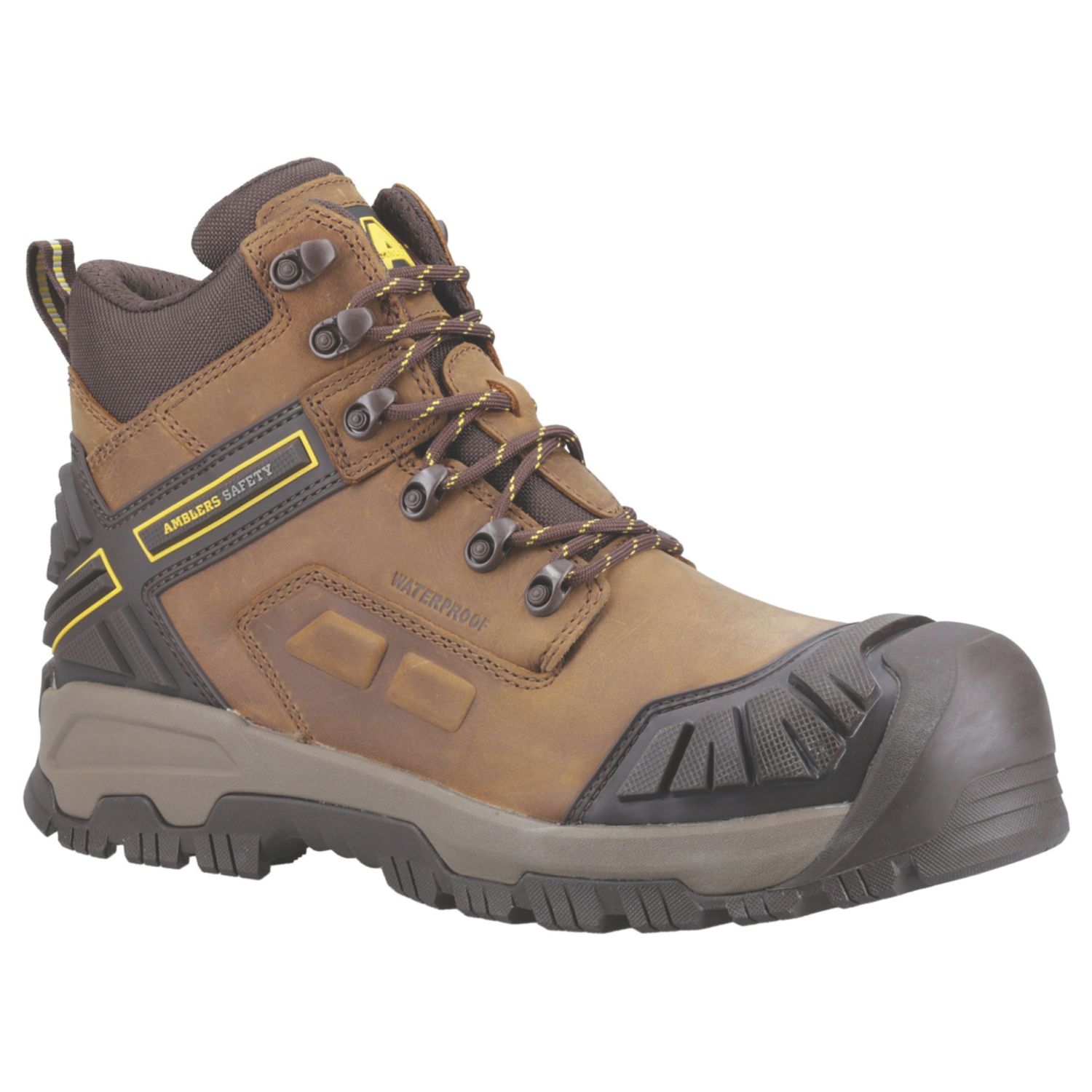 Amblers Quarry Size 10 Brown Waterproof Safety Boots (722TN)