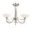 Quay Design Hayley LED 3-Light Semi-Flush Ceiling Light Satin Chrome 6W 200lm