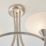 Quay Design Hayley LED 3-Light Semi-Flush Ceiling Light Satin Chrome 6W 200lm
