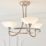 Quay Design Hayley LED 3-Light Semi-Flush Ceiling Light Satin Chrome 6W 200lm