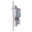 Schneider Electric Ultimate Low Profile 13A 2-Gang SP Switched Plug Socket Polished Chrome  with White Inserts