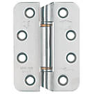 Smith & Locke  Satin Stainless Steel Grade 13 Fire Rated Anti-Ligature Hinges 102mm x 76mm 2 Pack
