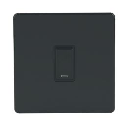 Varilight  20AX 1-Gang DP Control Switch Jet Black with Neon with Colour-Matched Inserts