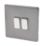 Varilight  10AX 2-Gang 2-Way Light Switch  Slate Grey