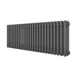 Azur 400mm x 1190mm 3583BTU Anthracite Horizontal 3 Column Radiator