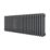 Azur 400mm x 1190mm 3583BTU Anthracite Horizontal 3 Column Radiator