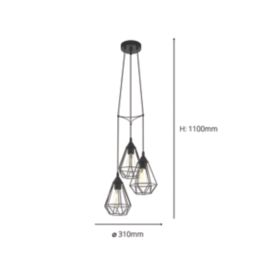 Eglo Tarbes Pendant Light Black