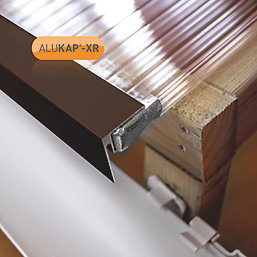 ALUKAP-XR Brown 16mm Sheet End Stop Bar 4800mm x 40mm