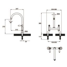 Clearwater Elegance Dual-Lever Mixer Tap Chrome