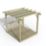 Forest Ultima 8' x 8' (Nominal) Flat Pergola & Decking Kit with 1 x Balustrade & Canopy