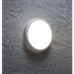 Knightsbridge BT Indoor & Outdoor Maintained or Non-Maintained Switchable Emergency Round LED Bulkhead With Microwave Sensor White 20W 1730 - 1930lm