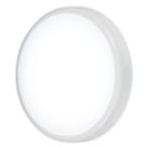 Knightsbridge BT Indoor & Outdoor Maintained or Non-Maintained Switchable Emergency Round LED Bulkhead With Microwave Sensor White 20W 1730 - 1930lm