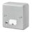 MK Metal-Clad Plus 13A Unswitched Metal Clad Fused Spur & Flex Outlet  Aluminium with White Inserts