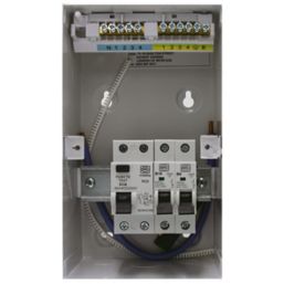 MK Sentry  4-Module 2-Way Populated High Integrity RCD Incomer Consumer Unit