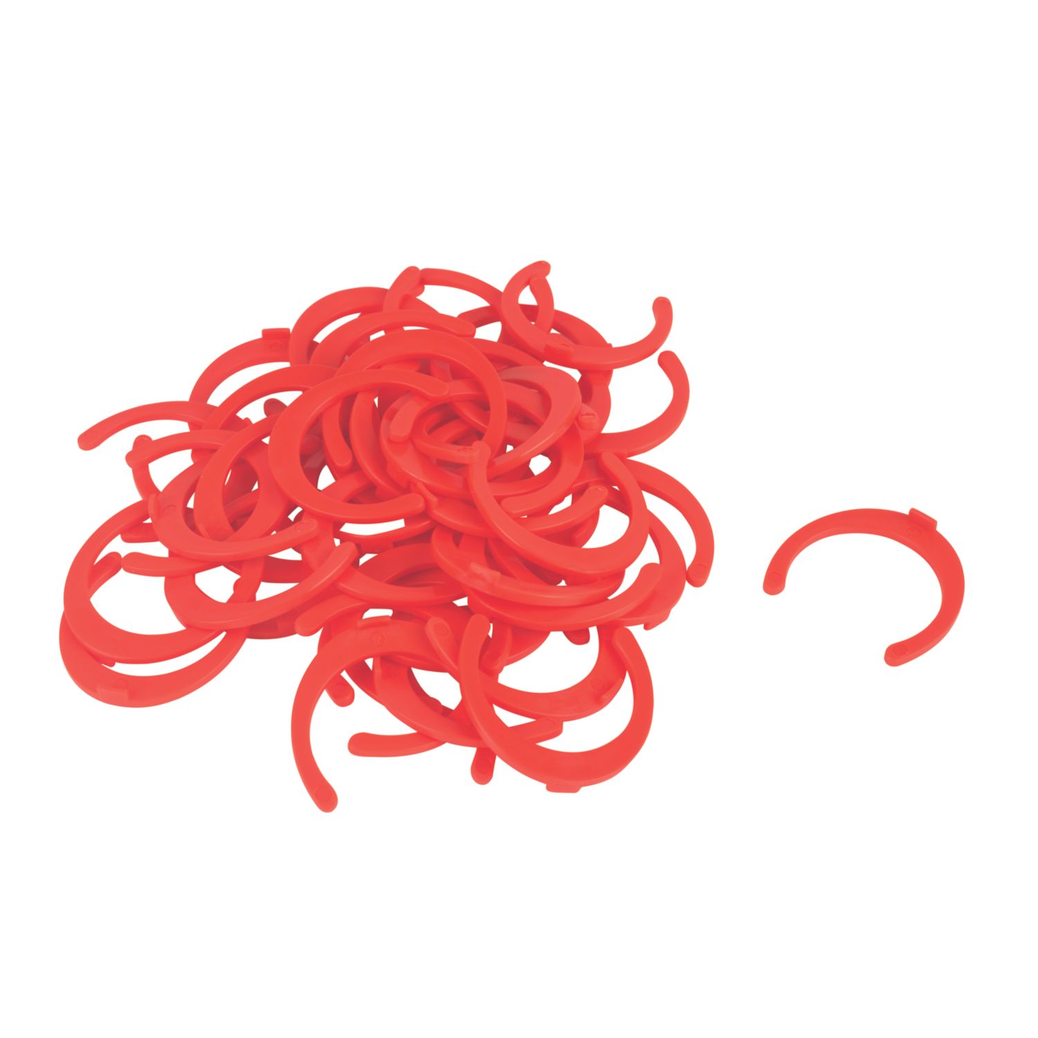 FloPlast FloFit+ Plastic Collet Clips Red 22mm 50 Pack (723PY)