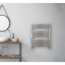 Towelrads 800mm x 500mm 583BTU Stainless Steel Flat Designer Towel Radiator