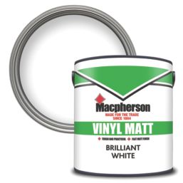 Macpherson  2.5Ltr Brilliant White Vinyl Matt Emulsion  Paint