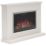 Be Modern Hansford Electric Fireplace Grey Painted-Effect 1170mm x 300mm x 815mm