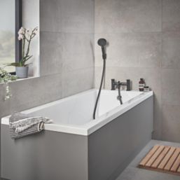 Hansgrohe Vernis Blend Matt Black 123mm Deck Mounted Dual Control Manual Shower Mixer Tap