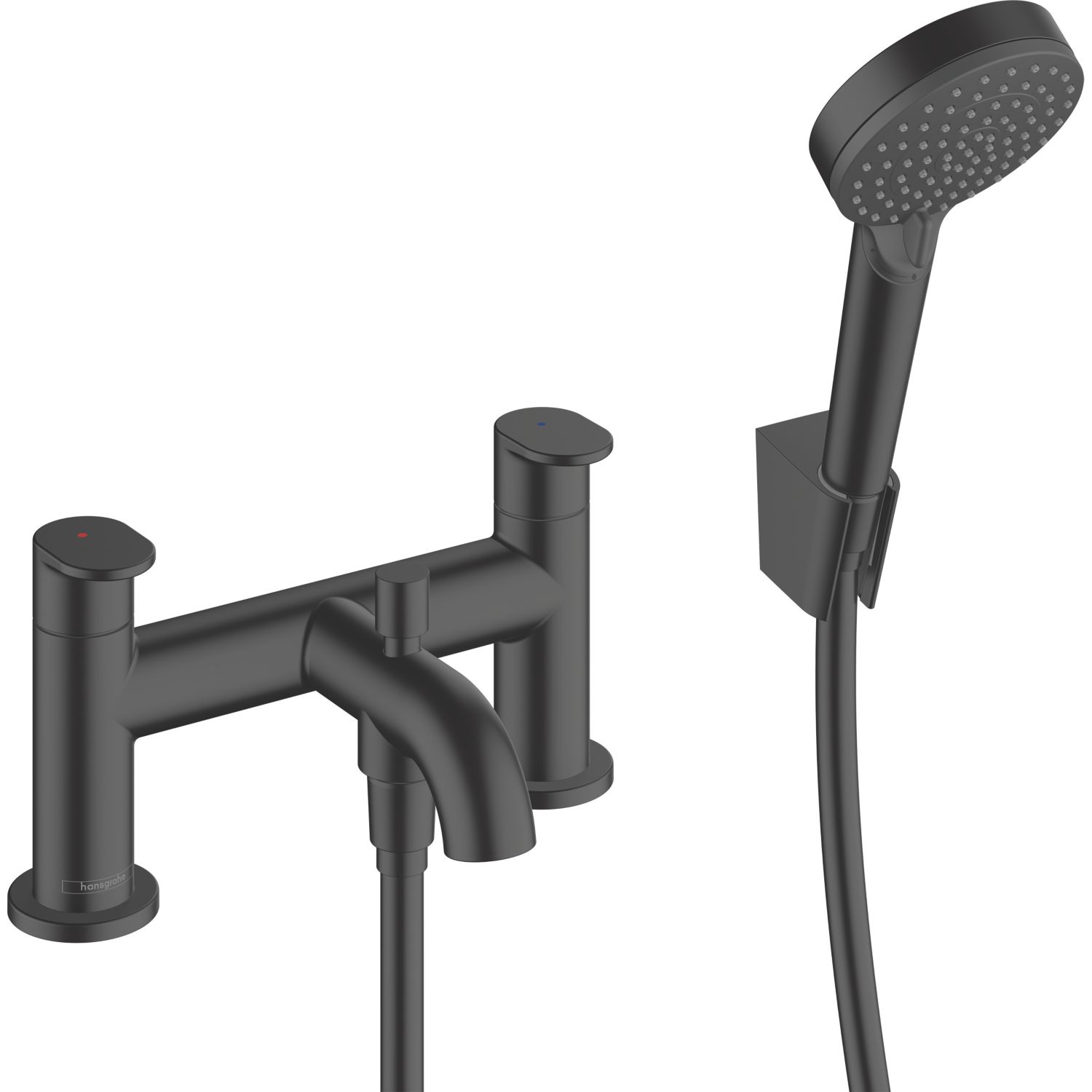 Hansgrohe Vernis Blend Deck Mounted Bath Shower Mixer Matt Black (723VH)