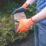 ClipGlove Landscaper   Polyester & Latex Gardening Gloves Navy / Orange Large