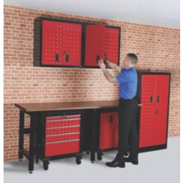 Hilka Pro-Craft Red/Black Garage Wall Unit 764mm x 306mm x 768mm