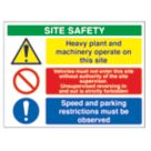 Essentials  "Heavy Plant & Machinery Operate On Site" Sign 600mm x 800mm