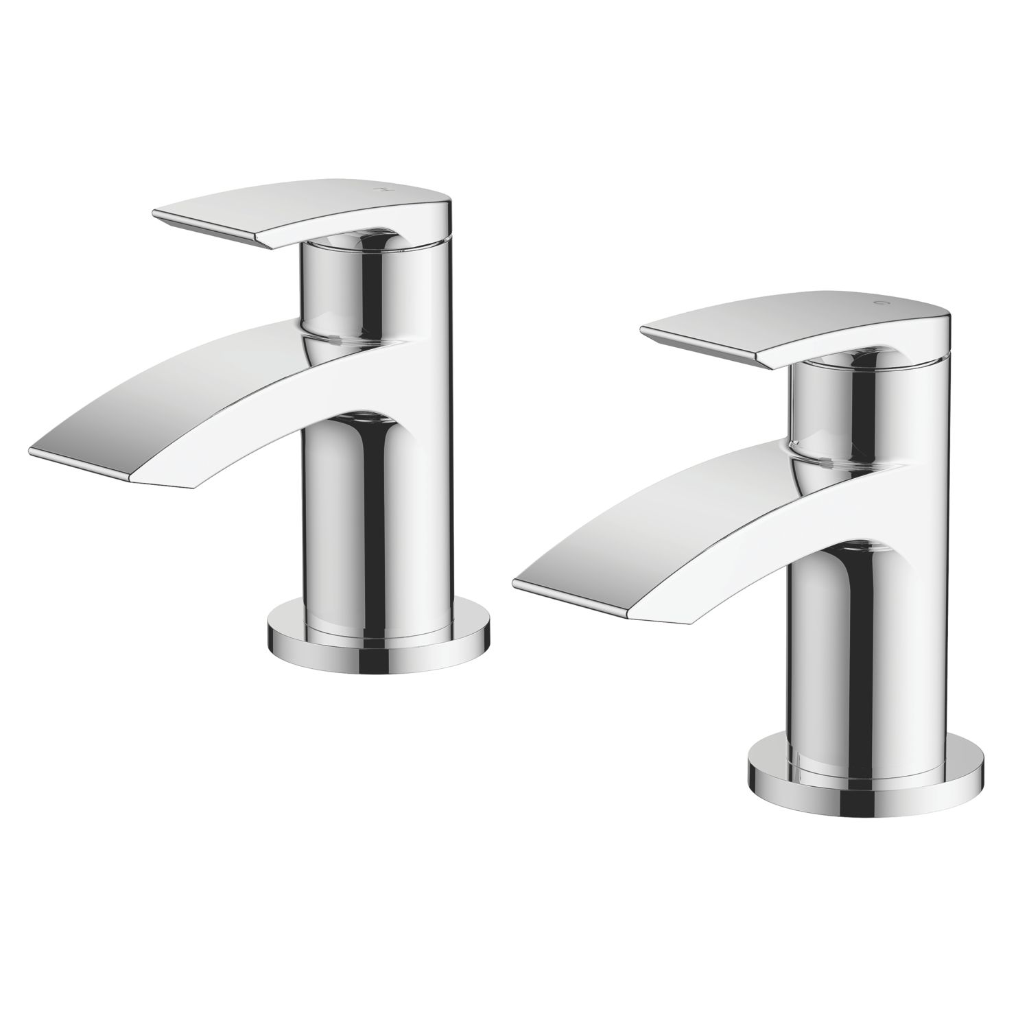 Wye Bathroom Basin Taps Chrome 1 Pair (7244V)