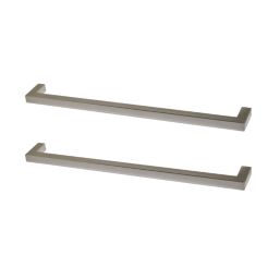 Essentials Golpar D Handles Brushed Nickel 233mm 2 Pieces