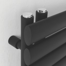 Ximax 1164mm x 600mm 2048BTU Black Flat Electric Towel Radiator