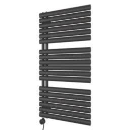 Ximax 1164mm x 600mm 2048BTU Black Flat Electric Towel Radiator