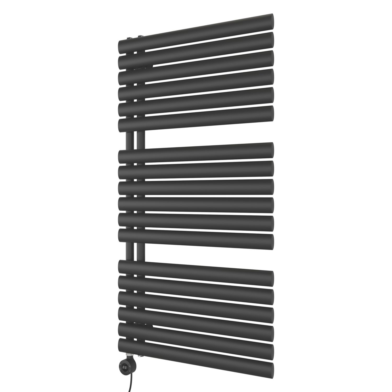 Ximax 1164mm x 600mm 2048BTU Black Flat Electric Towel Radiator (724AC)