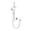 Aqualisa Optic Q Gravity-Pumped Rear-Fed Chrome Thermostatic Dual Outlet Smart Shower with Ceiling-Fixed Head