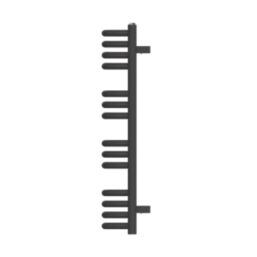 Flomasta U-Shape 760mm x 500mm 1402BTU Black Vertical Designer Radiator