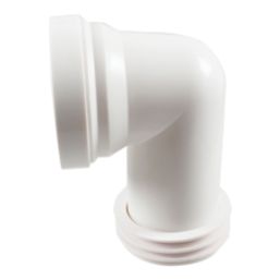 Flomasta  Rigid 90° Angled Pan Connector White 234.8mm