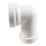 Flomasta  Rigid 90° Angled Pan Connector White 234.8mm