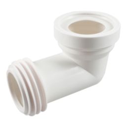 Flomasta  Rigid 90° Angled Pan Connector White 234.8mm
