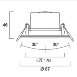 Sylvania Sylspot 830 Tilt  LED Recessed Spotlight White 4.8W 500lm