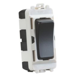 Knightsbridge  20AX Grid Intermediate Switch Matt Black