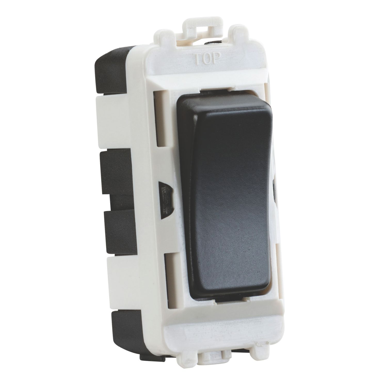 Knightsbridge 20AX Grid Intermediate Switch Matt Black (724CR)